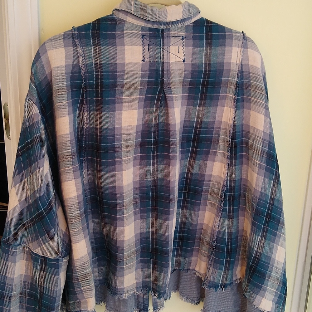 Free people cotton plaid Kyoto top - Picture 4 of 4